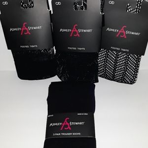 Ashley Stewart 3 pair footed tights 3 trouser sock